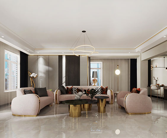 哈尔滨上院245平现代风格四居室装修效果图