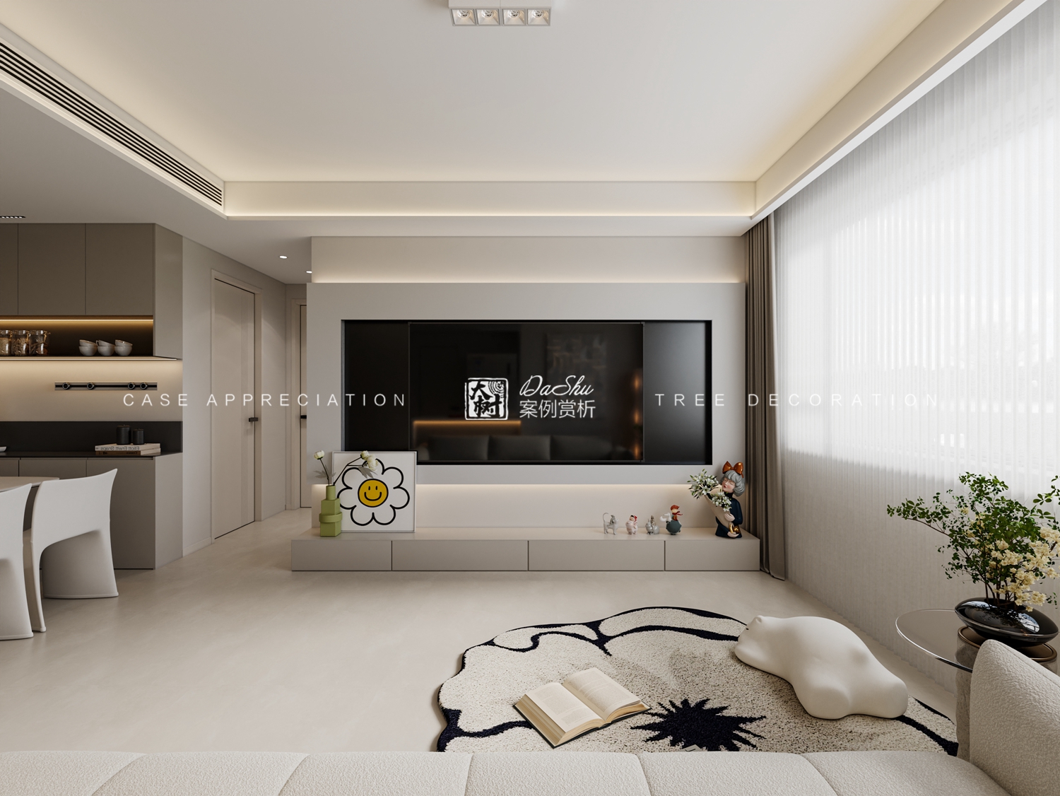 双创人才公寓94㎡现代风格效果图