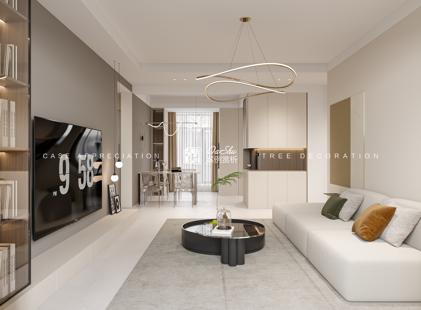 红星威尼斯77㎡现代风格效果图