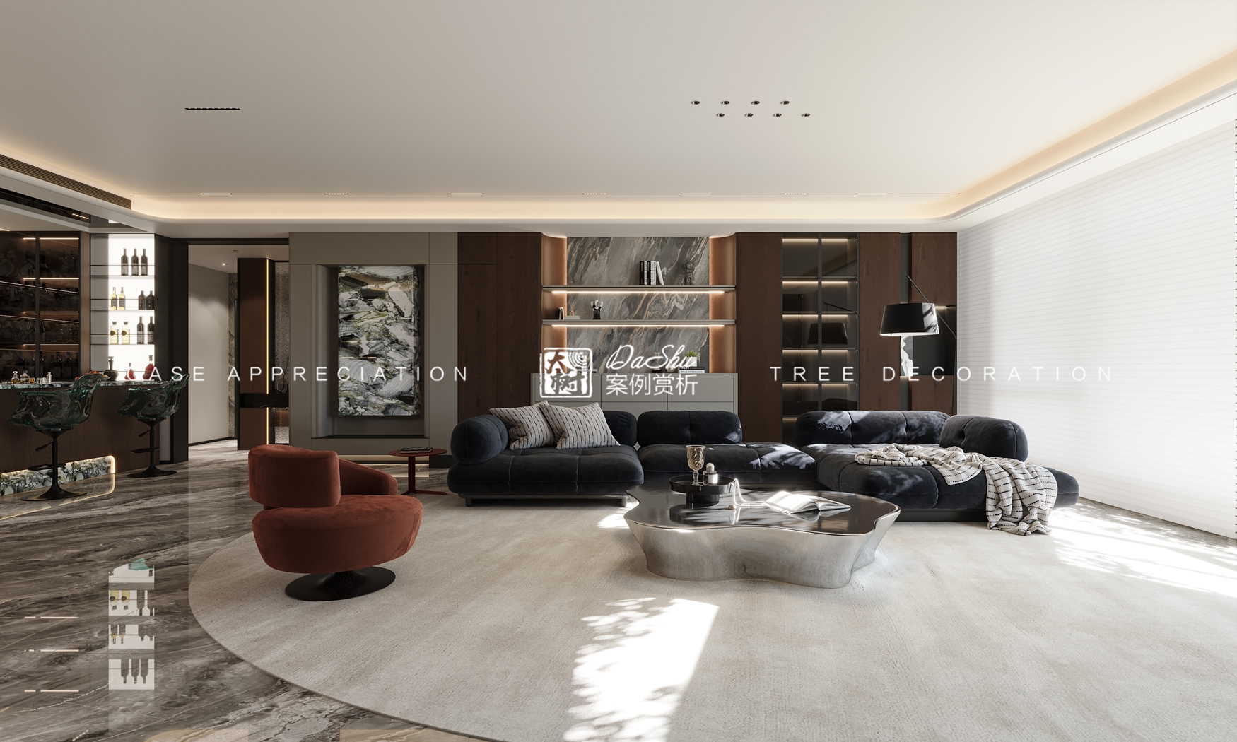 汀澜湾79㎡现代风格效果图