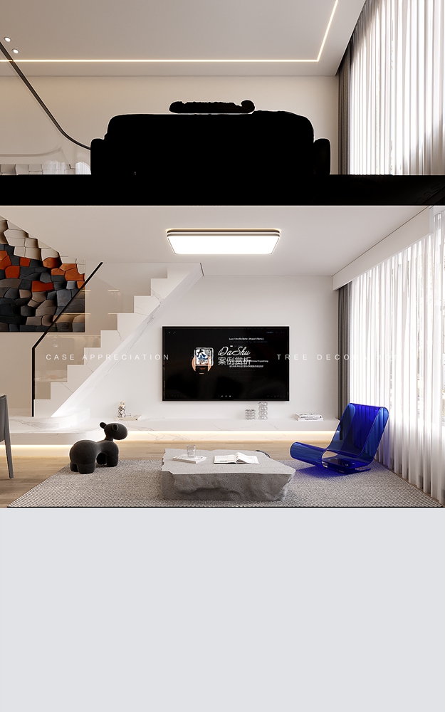 宝宇铂辰府60㎡意式风格效果图