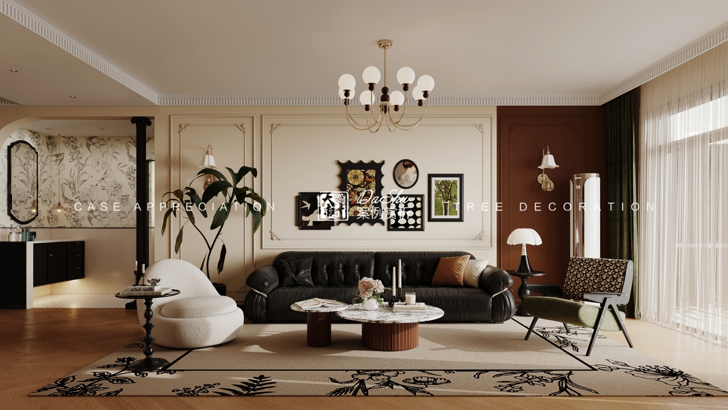 四季上东120㎡法式风格效果图