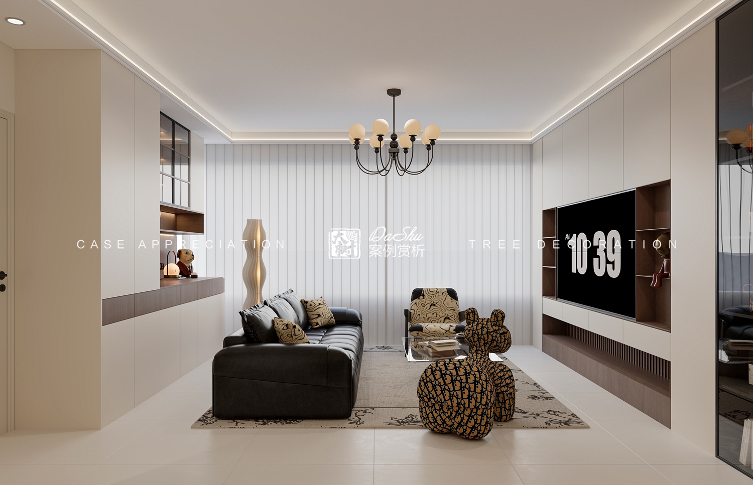 昆仑赋90㎡法式风格效果图