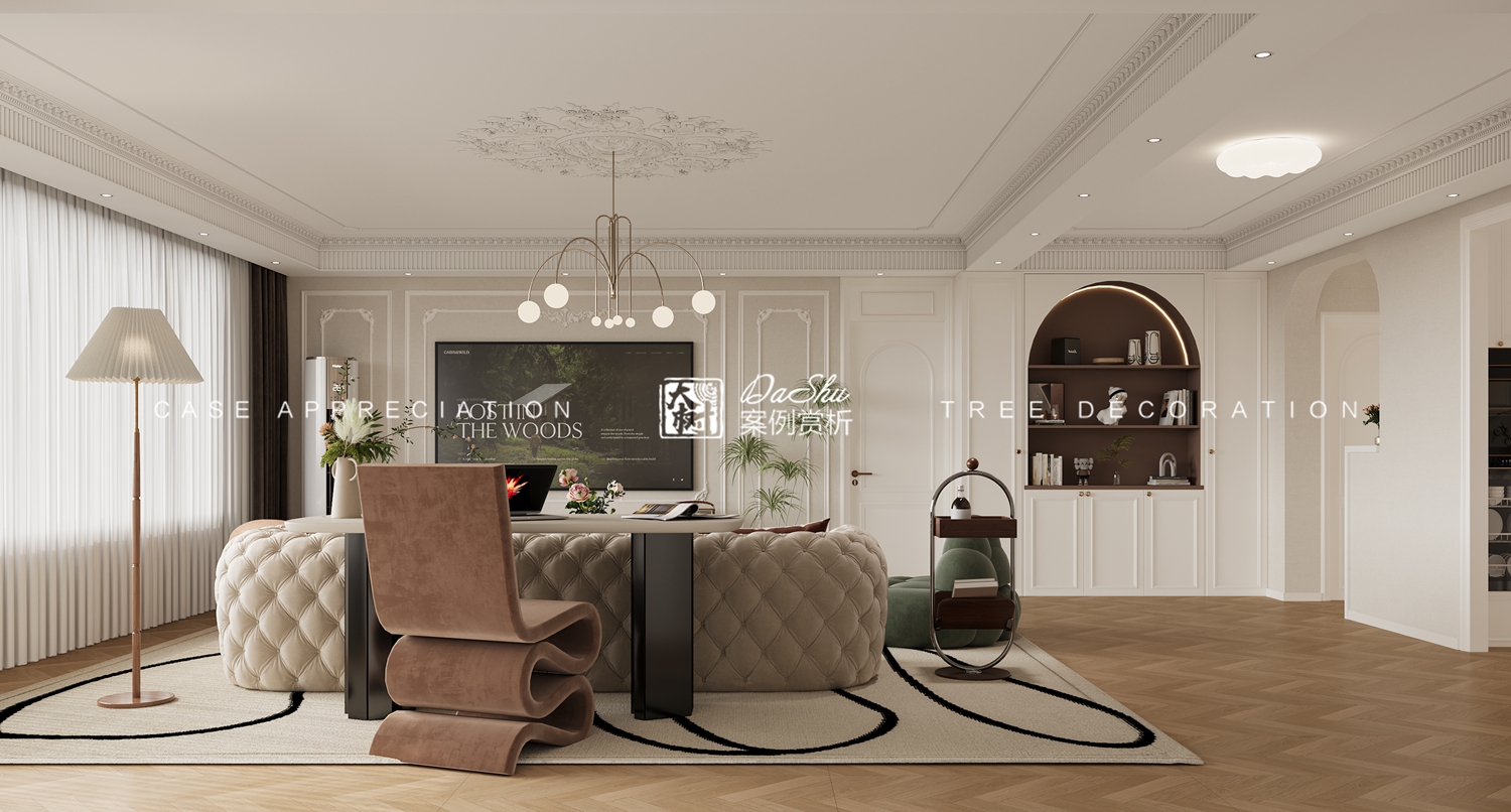 绿城诚园120㎡法式风格效果图