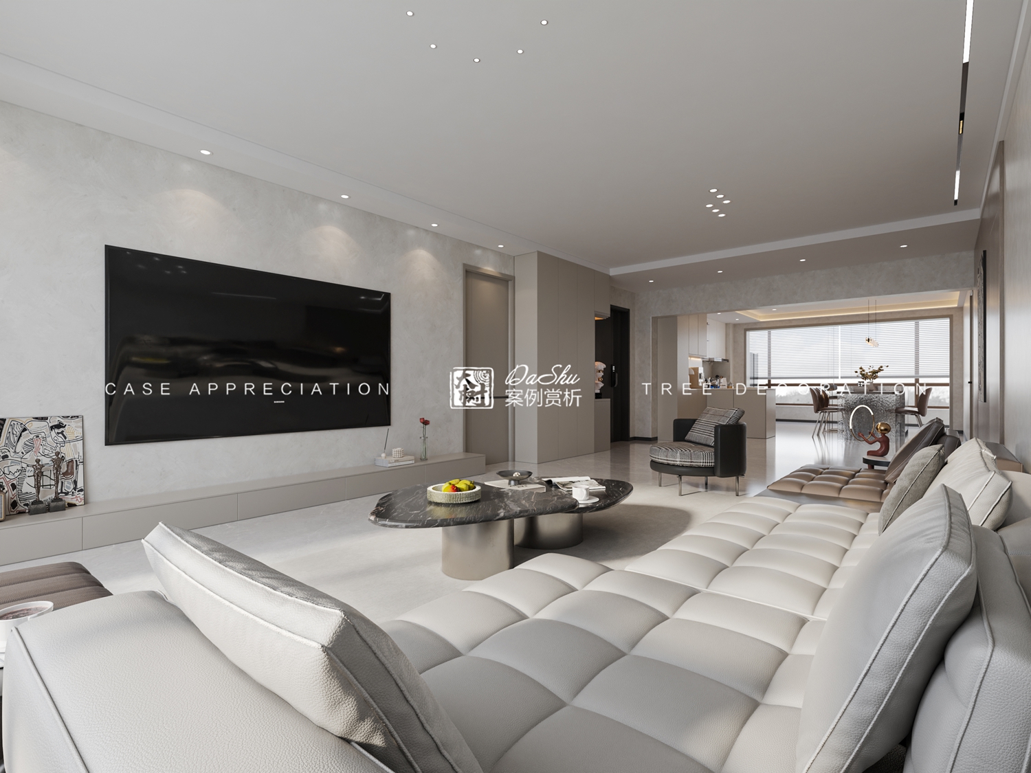 东奥村130㎡现代风格效果图