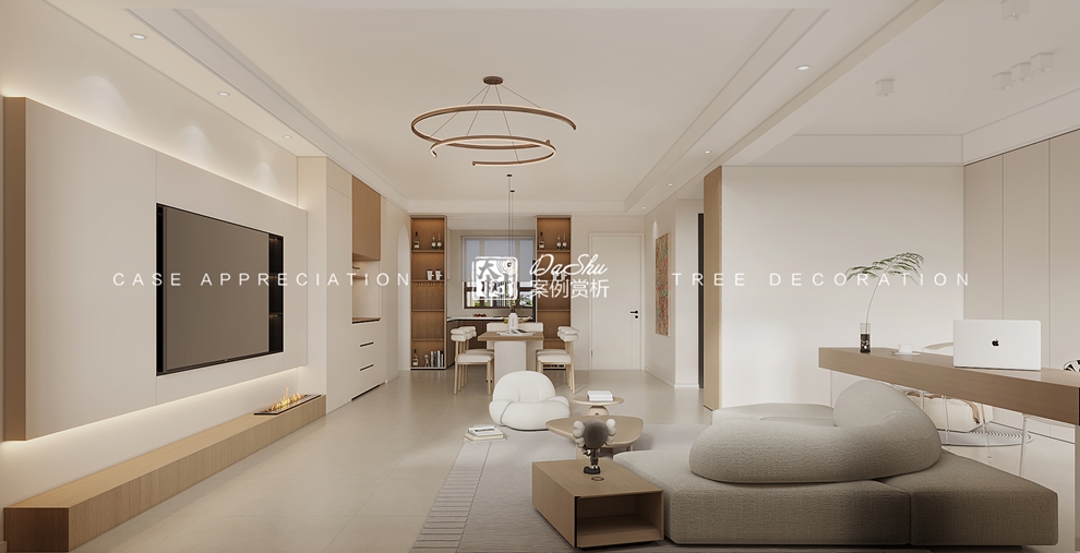 金地峯范87㎡中古风效果图