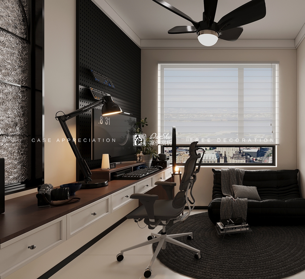 珍宝岛89㎡现代风格效果图