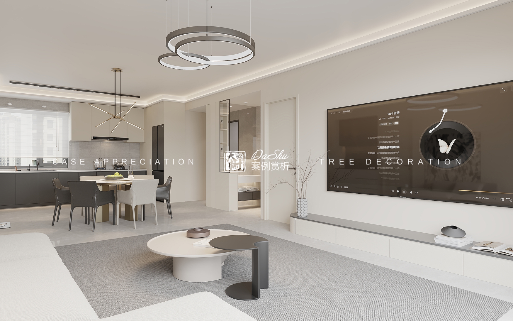 昆仑时代中心136㎡现代风格效果图