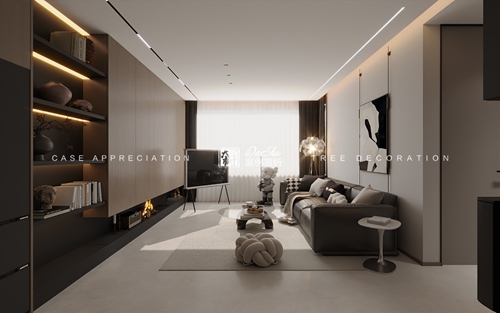 昆仑赋80㎡极简风格效果图