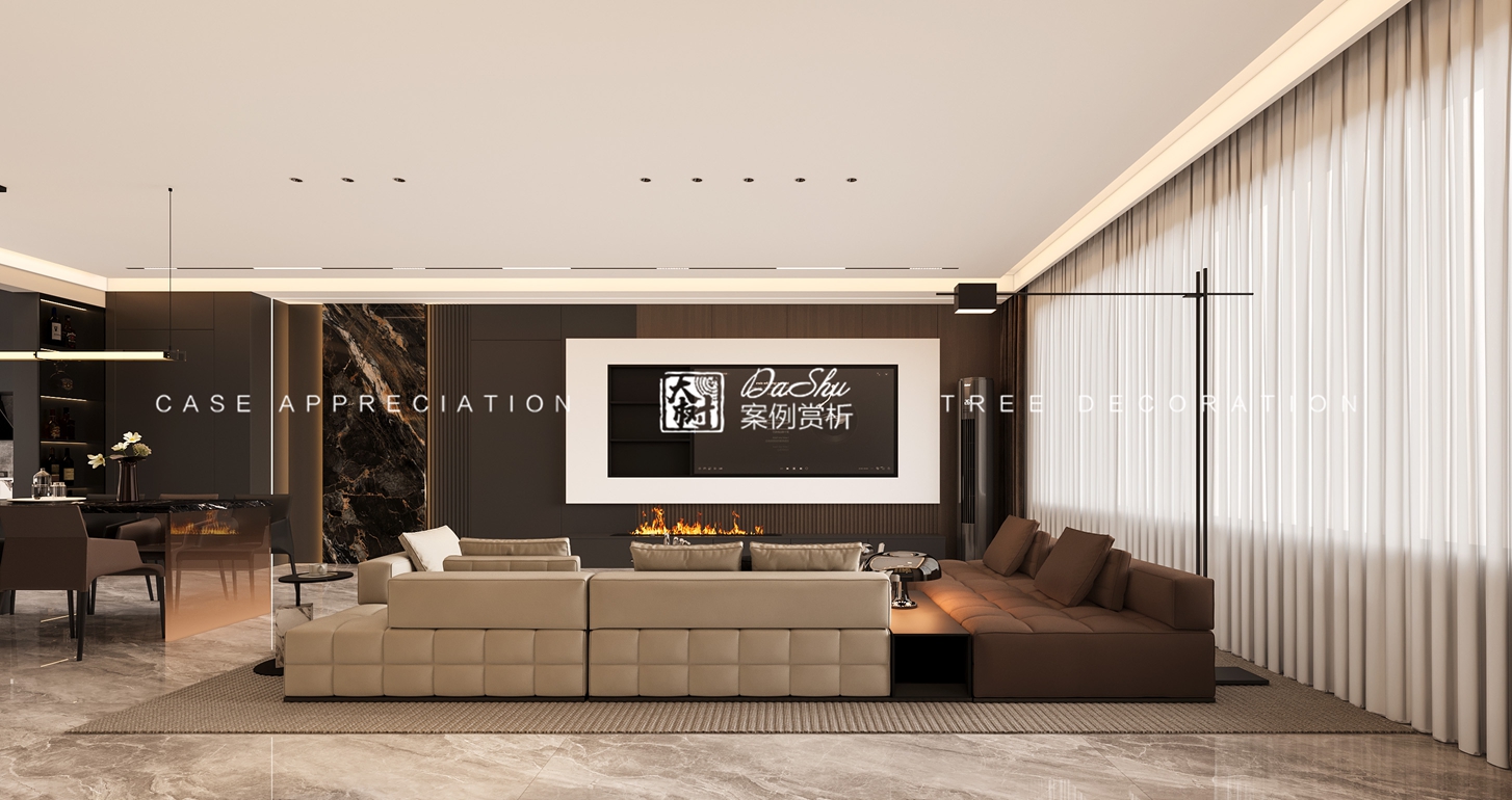 江语时代130㎡意式风格效果图