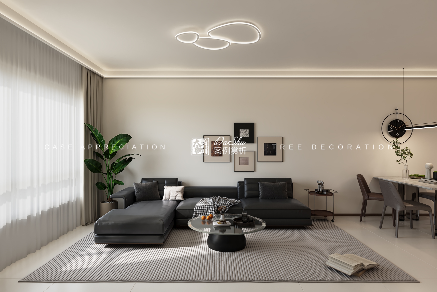  恒大云锦华庭104㎡现代风格效果图