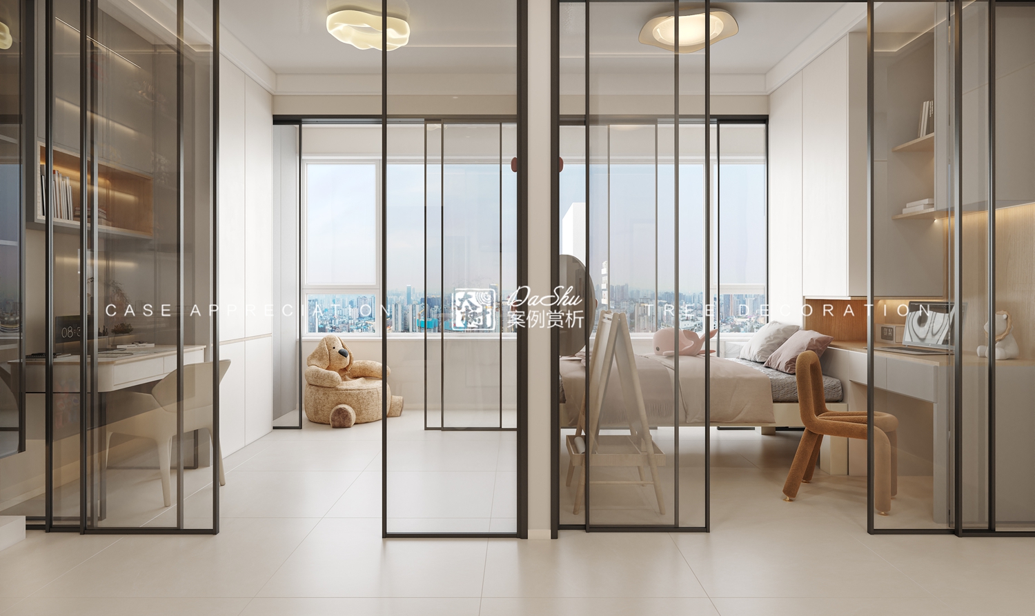 昆仑赋60㎡现代原木风效果图