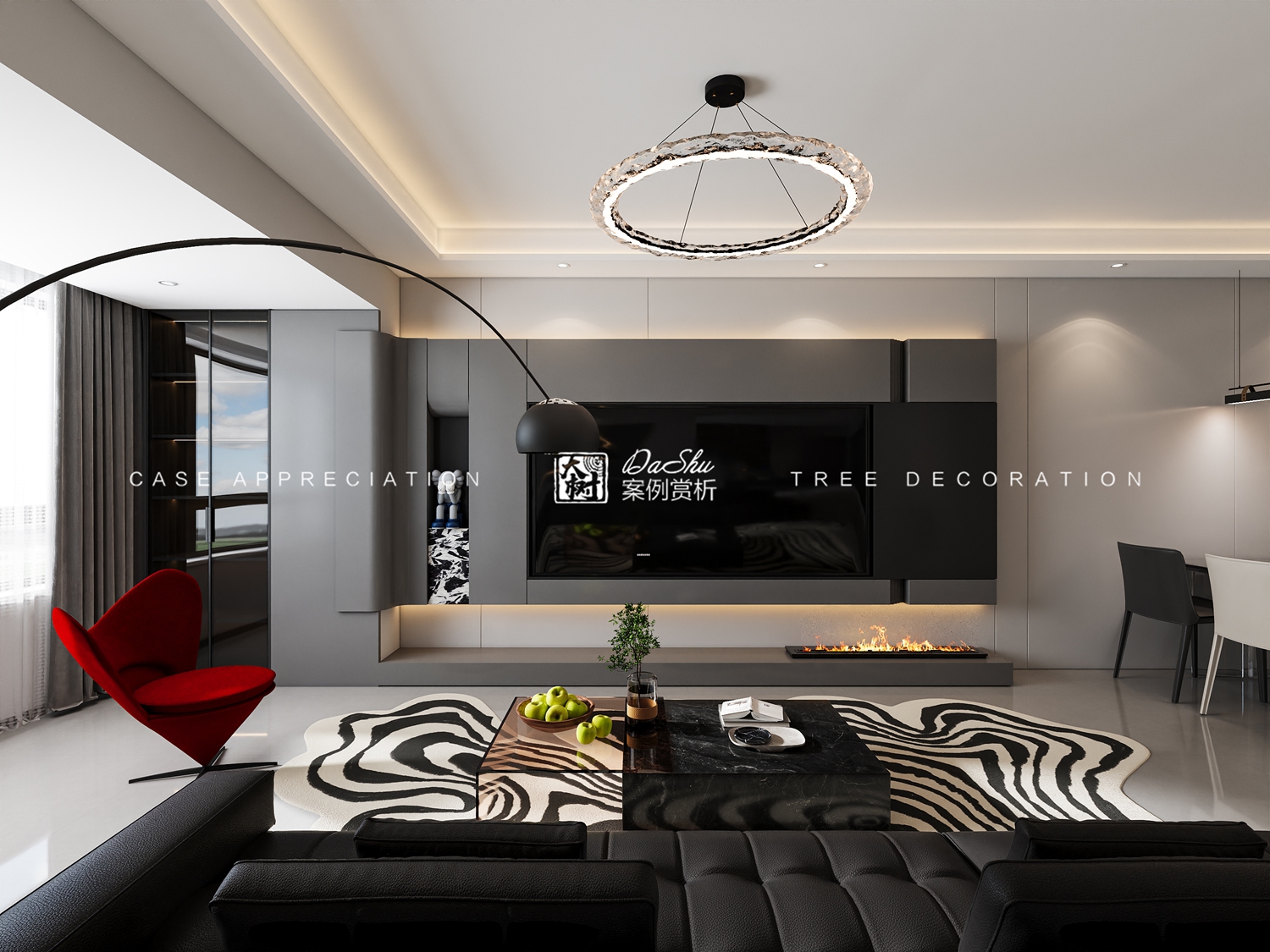 华润悦府85㎡现代风格效果图