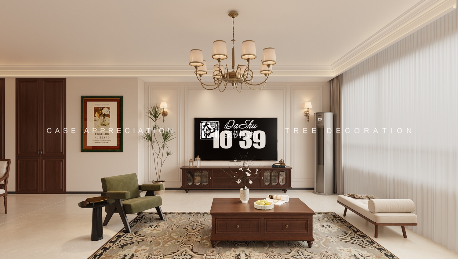 昆仑赋105㎡现代风格效果图