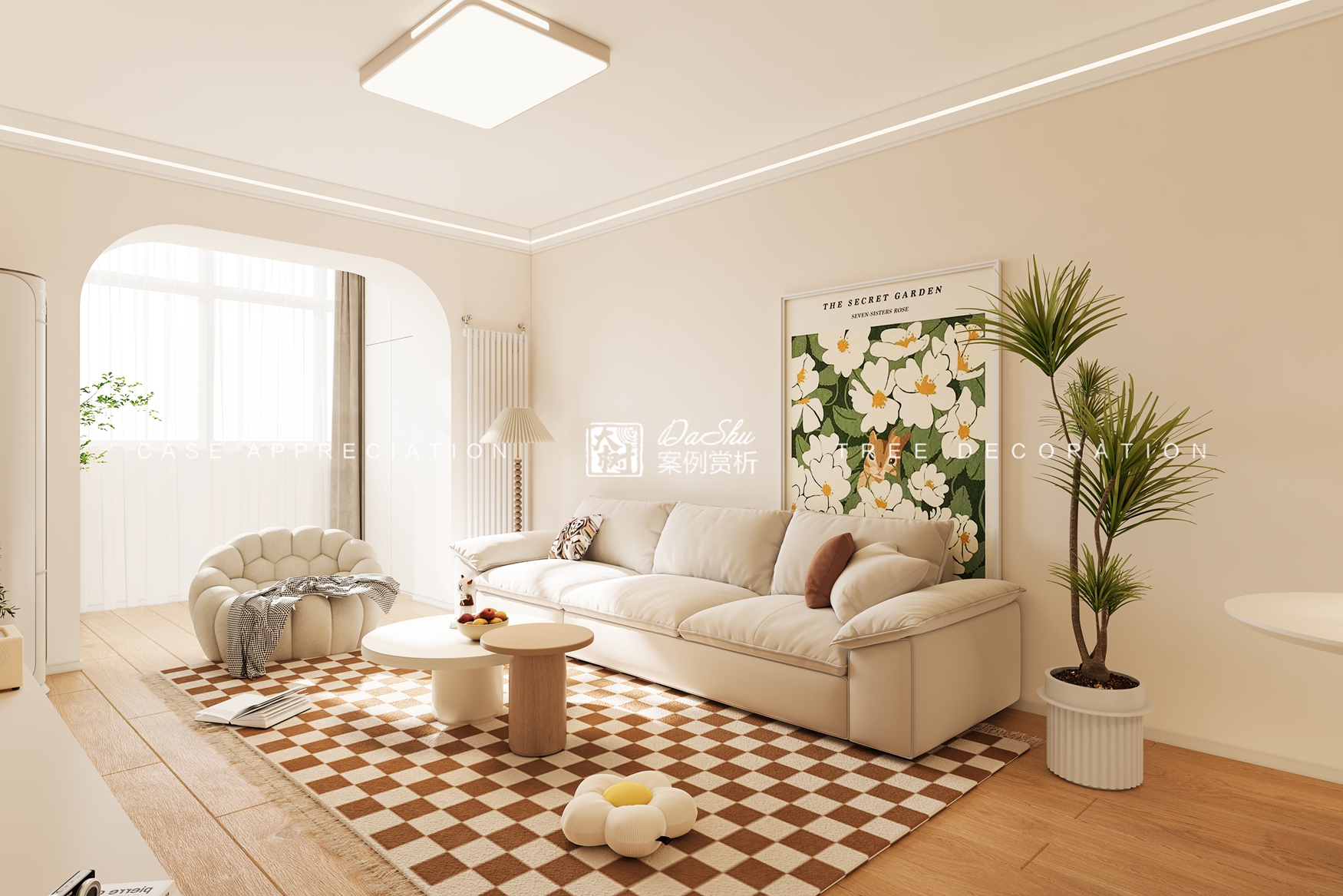 振兴家园104㎡现代风格效果图