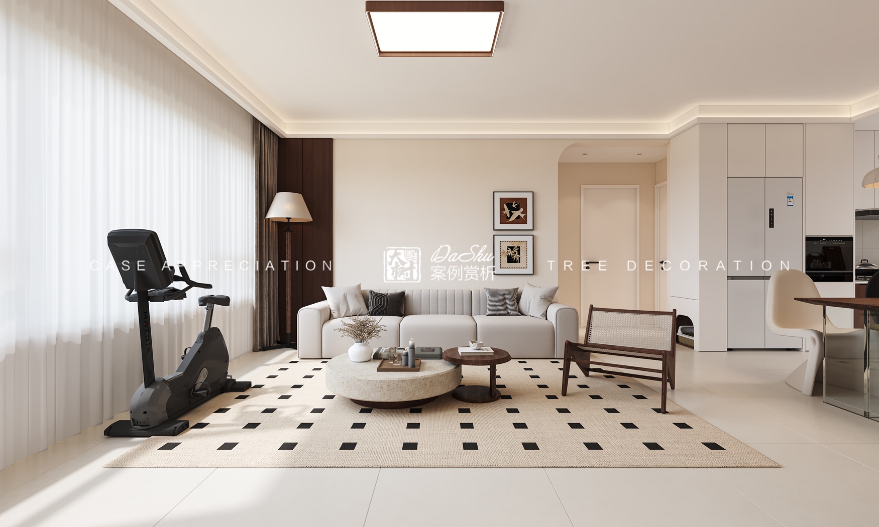 汇龙宸樾壹号院60㎡中古风效果图