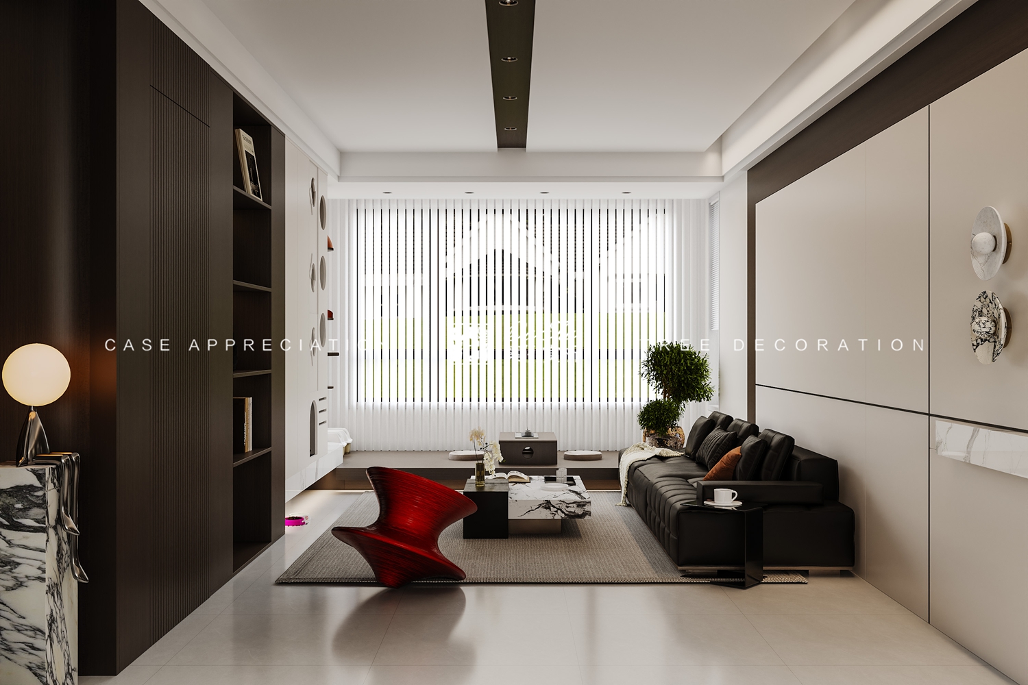 北岸观江国际106㎡现代风格效果图