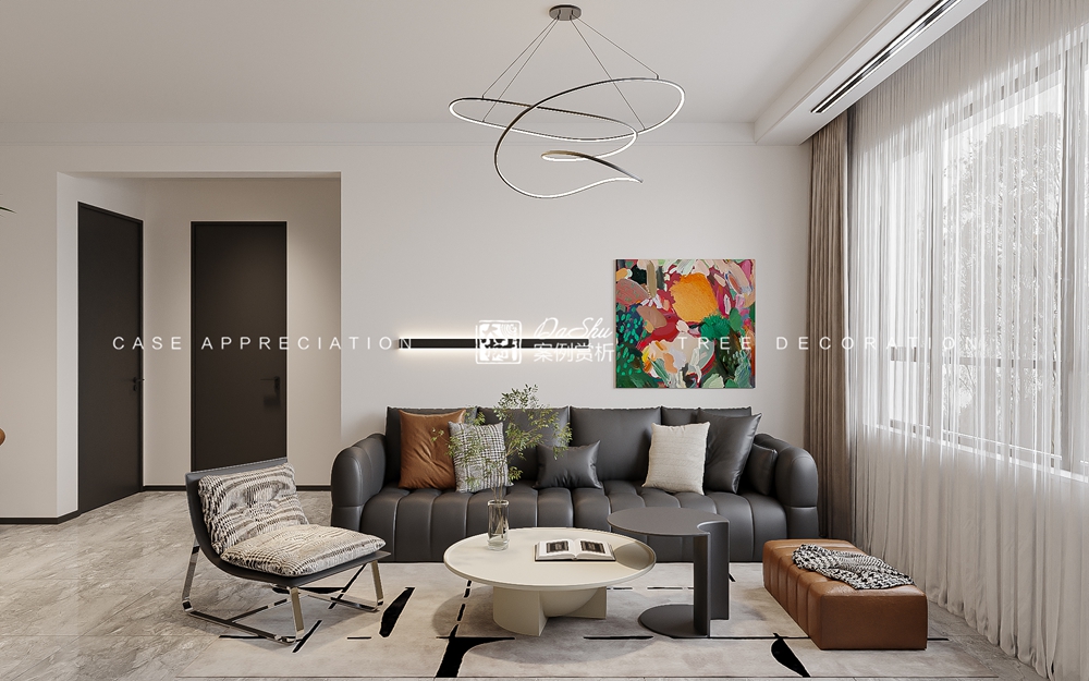 龙创睦邻60㎡现代风格效果图